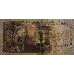 Maurice (île) - Pick 49b - 25 rupees - Série AY - 2003 - Etat : TB