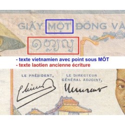 Indochine Française - Pick 54c - 1 piastre - Série G.7008 - 1946 - Etat : TTB