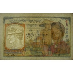 Indochine Française - Pick 54c - 1 piastre - Série A.7020 - 1946 - Etat : SUP+