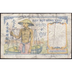Indochine Française - Pick 54c - 1 piastre - Série K.7206 - 1946 - Etat : B
