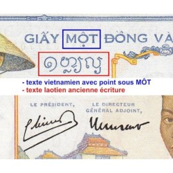 Indochine Française - Pick 54c - 1 piastre - Série C.7216 - 1946 - Etat : SPL