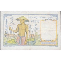 Indochine Française - Pick 54c - 1 piastre - Série S.7520 - 1946 - Etat : TTB