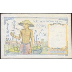 Indochine Française - Pick 54c - 1 piastre - Série S.7676 - 1946 - Etat : TTB
