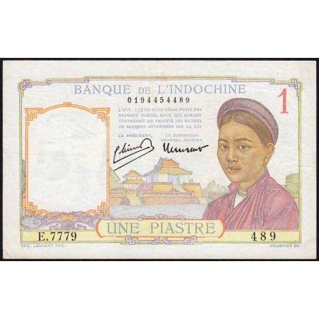 Indochine Française - Pick 54c - 1 piastre - Série E.7779 - 1946 - Etat : TTB