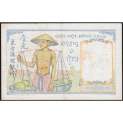 Indochine Française - Pick 54c - 1 piastre - Série E.7779 - 1946 - Etat : TTB