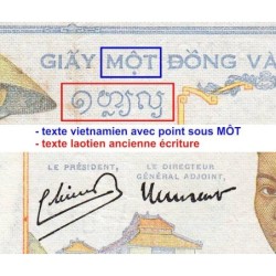 Indochine Française - Pick 54c - 1 piastre - Série E.7779 - 1946 - Etat : TTB