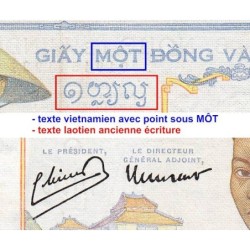 Indochine Française - Pick 54c - 1 piastre - Série R.7782 - 1946 - Etat : SUP