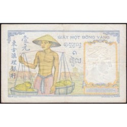 Indochine Française - Pick 54c - 1 piastre - Série H.8087 - 1946 - Etat : TTB