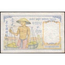 Indochine Française - Pick 54c - 1 piastre - Série Z.8229 - 1946 - Etat : TB-