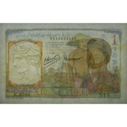 Indochine Française - Pick 54c - 1 piastre - Série K.8596 - 1946 - Etat : SPL