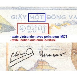 Indochine Française - Pick 54c - 1 piastre - Série X.8737 - 1946 - Etat : TB