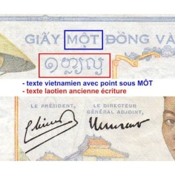 Indochine Française - Pick 54c - 1 piastre - Série G.9023 - 1946 - Etat : TTB