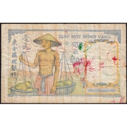 Indochine Française - Pick 54d - 1 piastre - Série B.10800 - 1949 - Etat : AB