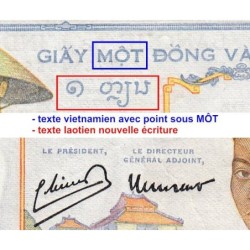 Indochine Française - Pick 54d - 1 piastre - Série V.10902 - 1949 - Etat : SUP