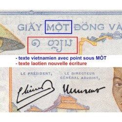 Indochine Française - Pick 54d - 1 piastre - Série V.10902 - 1949 - Etat : SUP