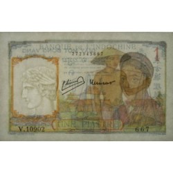 Indochine Française - Pick 54d - 1 piastre - Série V.10902 - 1949 - Etat : SUP