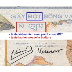 Indochine Française - Pick 54d - 1 piastre - Série O.10941 - 1949 - Etat : SPL+