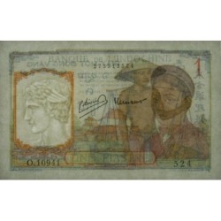 Indochine Française - Pick 54d - 1 piastre - Série O.10941 - 1949 - Etat : SPL+