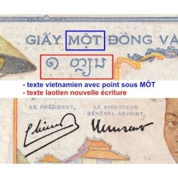 Indochine Française - Pick 54d - 1 piastre - Série G.11039 - 1949 - Etat : TTB+