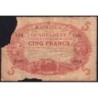 Guadeloupe - Pick 7n - 5 francs - Série T.120 - 1930 - Etat : AB
