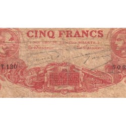 Guadeloupe - Pick 7n - 5 francs - Série T.120 - 1930 - Etat : AB