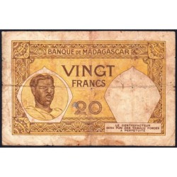 Madagascar - Pick 37c - 20 francs - Série H.851 - 1948 - Etat : B-