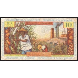 Antilles Françaises - Pick 8b - 10 francs - Série J.7 - 1966 - Etat : TB-