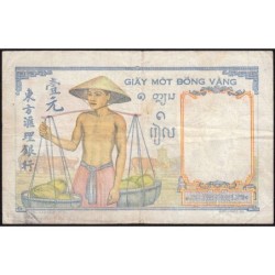 Indochine Française - Pick 54e - 1 piastre - Série K.9066 - 1949 - Etat : TB+