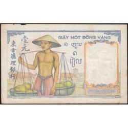 Indochine Française - Pick 54e - 1 piastre - Série D.9089 - 1949 - Etat : TB+