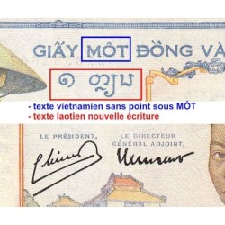 Indochine Française - Pick 54e - 1 piastre - Série S.9144 - 1949 - Etat : TTB+