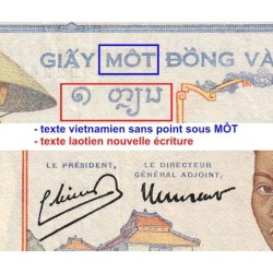 Indochine Française - Pick 54e - 1 piastre - Série S.9440 - 1949 - Etat : TTB+ à SUP