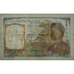 Indochine Française - Pick 54e - 1 piastre - Série O.9505 - 1949 - Etat : TTB