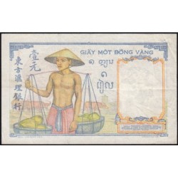 Indochine Française - Pick 54e - 1 piastre - Série S.9514 - 1949 - Etat : TTB