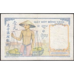 Indochine Française - Pick 54e - 1 piastre - Série U.9615 - 1949 - Etat : TB+