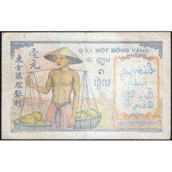 Indochine Française - Pick 54e - 1 piastre - Série U.9615 - 1949 - Etat : B+