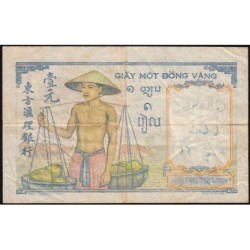 Indochine Française - Pick 54e - 1 piastre - Série J.9799 - 1949 - Etat : TB