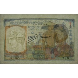Indochine Française - Pick 54e - 1 piastre - Série B.9965 - 1949 - Etat : TTB+