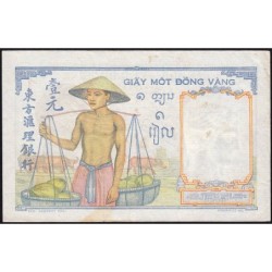 Indochine Française - Pick 54e - 1 piastre - Série C.9969 - 1949 - Etat : TTB+