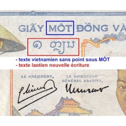 Indochine Française - Pick 54e - 1 piastre - Série C.9969 - 1949 - Etat : TTB+