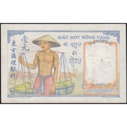 Indochine Française - Pick 54e - 1 piastre - Série P.9974 - 1949 - Etat : SUP