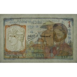 Indochine Française - Pick 54e - 1 piastre - Série P.9974 - 1949 - Etat : SUP