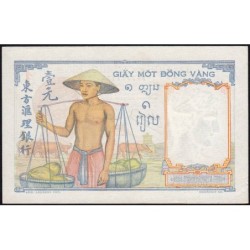 Indochine Française - Pick 54e - 1 piastre - Série P.10093 - 1949 - Etat : SPL