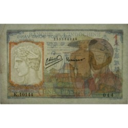 Indochine Française - Pick 54e - 1 piastre - Série K.10144 - 1949 - Etat : TTB+