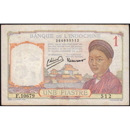Indochine Française - Pick 54e - 1 piastre - Série F.10679 - 1949 - Etat : TTB-