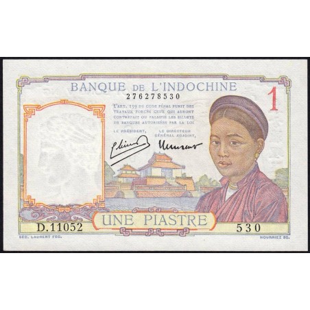 Indochine Française - Pick 54e - 1 piastre - Série D.11052 - 1949 - Etat : NEUF
