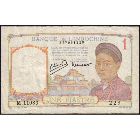 Indochine Française - Pick 54e - 1 piastre - Série M.11083 - 1949 - Etat : TB+