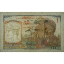 Indochine Française - Pick 92 - 1 piastre - Série J.031 - 1953 - Etat : SUP
