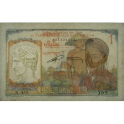 Indochine Française - Pick 92 - 1 piastre - Série X.053 - 1953 - Etat : SUP