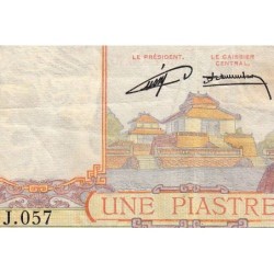 Indochine Française - Pick 92 - 1 piastre - Série J.057 - 1953 - Etat : TB+