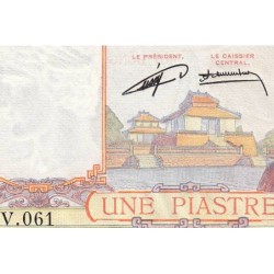 Indochine Française - Pick 92 - 1 piastre - Série V.061 - 1953 - Etat : pr.NEUF
